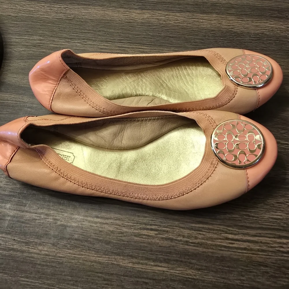 Coach Women's Coral Ballet Flats 5 1/2